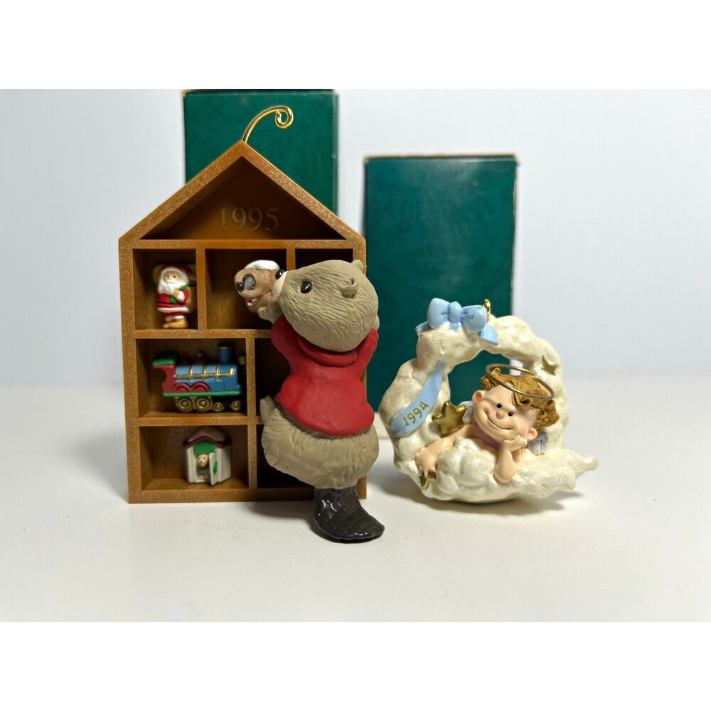 Hallmark Keepsake Ornament Collector’s Club Lot 1994 On Cloud Nine 1995 Memories